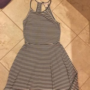 striped skater dress